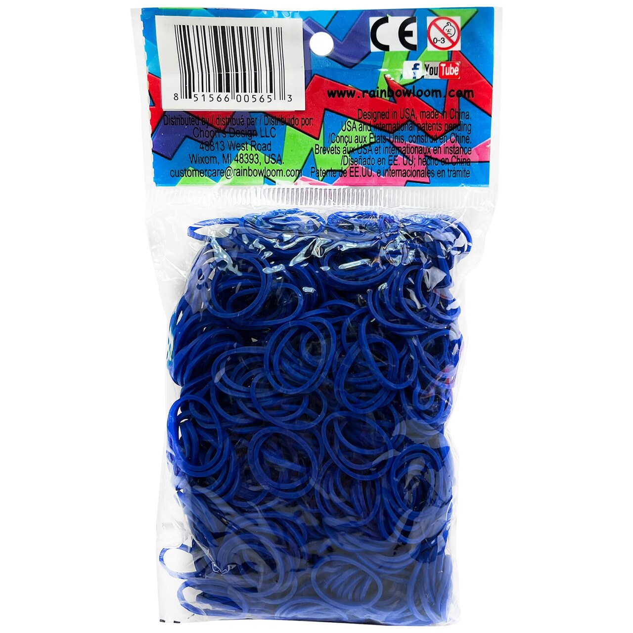 Rainbow Loom Navy Blue Authentic High Quality Rubber Bands, the Original Rubber Bands for Everything Rainbow Loom, Children Ages 7 and Up.